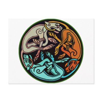Celtic Dogs Post Cards by zipteedoo