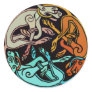Celtic Dogs Round Sticker