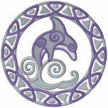 Celtic Dolphin Embroidered Polo Shirt