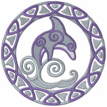 Celtic Dolphin Embroidered Polo Shirt
