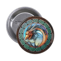 Celtic Dragon Button