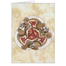 Celtic Ferret Triskel Greeting Card