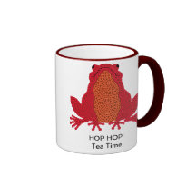 Celtic Frog Mug - red