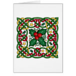 Celtic Garland & Holly Greeting Card