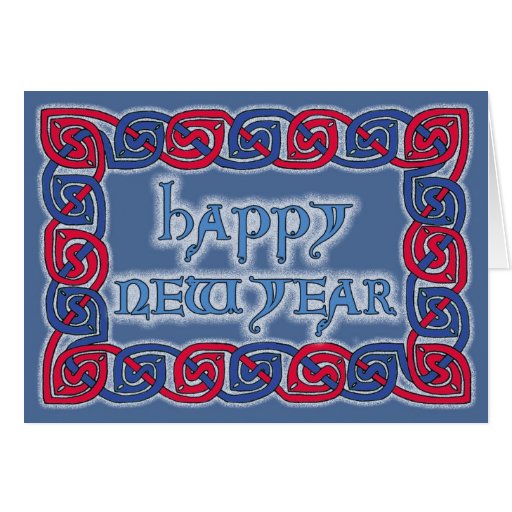 Celtic Happy New Year Greeting Card
