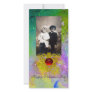 CELTIC HEART IN VIOLET,GREEN ,YELLOW GOLD SPARKLES PHOTO CARDS