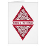 Celtic Holly Birds Greeting Card