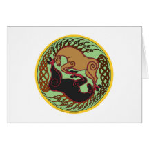 celtic horse yin yang card