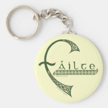 Celtic Keychains, Failte Welcome Design