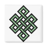 Celtic Knot 10 Green Refrigerator Magnet