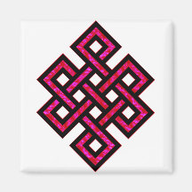 Celtic Knot 10 Red Fridge Magnet