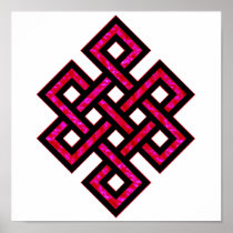 Celtic Knot 10 Red Posters