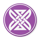 Celtic Knot 1 Purple Fridge Magnets