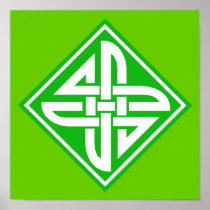Celtic Knot 2 Green Posters