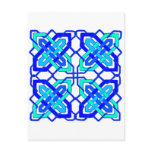 Celtic Knot 3 Blue Postcard