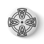 Celtic Knot 5 Black Pinback Button
