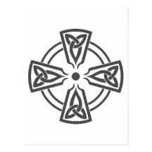 Celtic Knot 5 Black Post Card