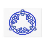Celtic Knot 7 Blue Postcards
