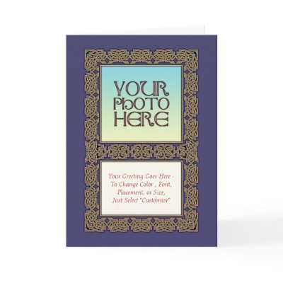 Celtic Knot Border Photo Frame Greeting Card by Ars_Celtica