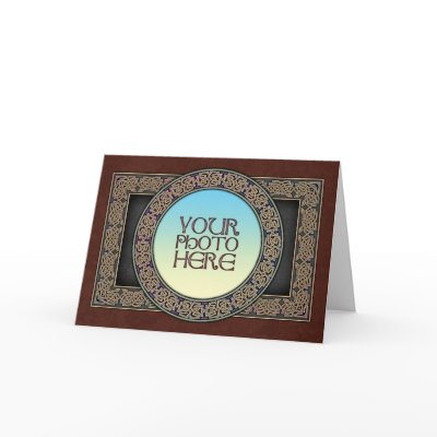 Celtic Knot Circle Photo Frame Greeting Card by Ars_Celtica