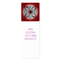 Celtic Knot Doodle Maroon Red Business Card