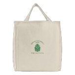 Celtic Knot Embroidery with Irish Proverb Tote Bag embroidered bags