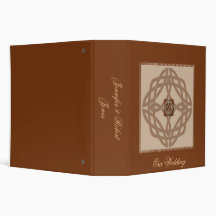 Celtic Knot in Cream and Rust Wedding Binder