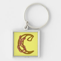 Celtic Knot letter initial monogram C Keychains