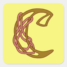 Celtic Knot letter initial monogram C Stickers