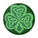 Celtic Knot Shamrock magnets