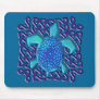 Celtic Knot Turtle (Blue) Mousepad