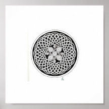 Celtic knot wreath print
