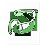Celtic Knotwork Design - Green Rabbit Postcards