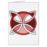 Celtic Knotwork Design - Interlacing Red Greeting Cards