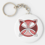 Celtic Knotwork Design - Interlacing Red Keychain