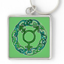 Celtic Knotwork Transgender Symbol Keychain