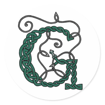 Celtic Letter G stickers by haidabeaver
