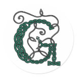 Celtic Letter G stickers