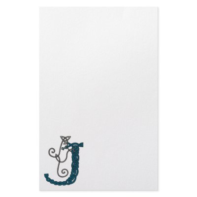 Celtic Letter J stationery by haidabeaver