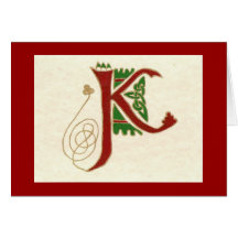CELTIC LETTER K CARDS