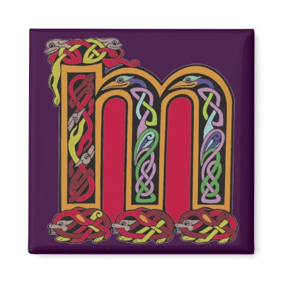 Celtic Letter 'M' - Magnet by dchaddad