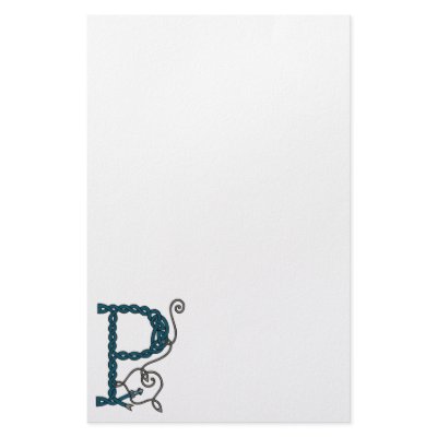 Celtic Letter P stationery by haidabeaver