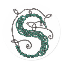 Celtic Letter S Stickers