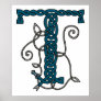 Celtic Letter T print
