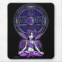 "Celtic Lotus" Gothic Yoga Fairy Mousepad mousepads