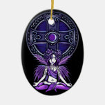 "Celtic Lotus" Purple Yoga Fairy Ornament