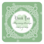 Celtic Mist Square Thank You Stickers