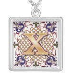 Celtic Monogram Letter X Jewelry