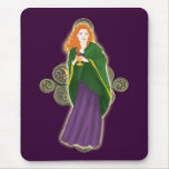 Celtic mousepad, Grail Maiden design