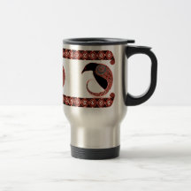 Celtic Mugs, Morrigan Raven Design